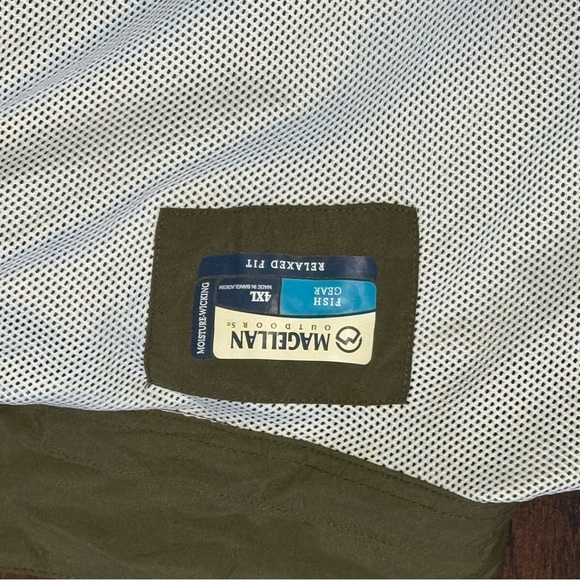 Magellan Outdoors Green Casual Button Down Shirt Short Sleeve - Picture 8 of 16